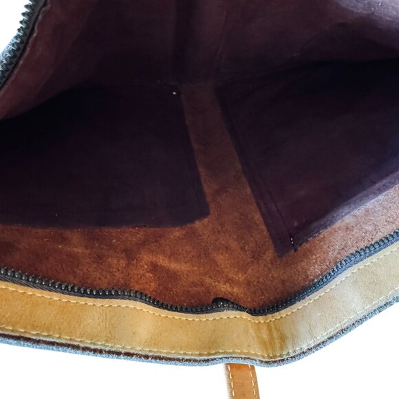 Frye Artisan Rectangle Adjustable Camel Leather Bag Fold Over Adjustable Strap - Picture 11 of 16